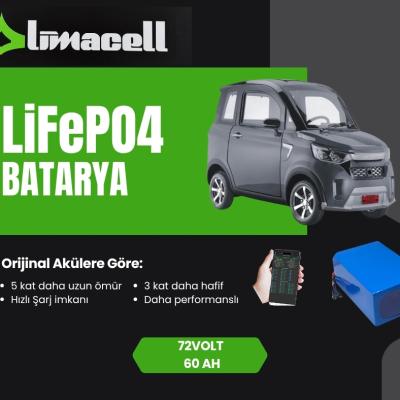 ARORA S1 Elektrikli Araba Bataryası 72 Volt 60 Ah LiFePO4