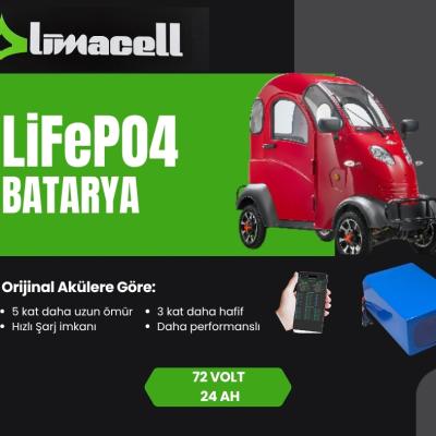Regal Raptor K4 Elektrikli Araba Bataryası 72 Volt 24 Ah