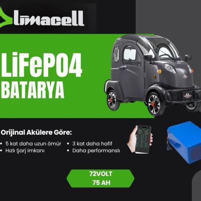 Regal Raptor K5 Pro Elektrikli Araba Bataryası 72 Volt 75 Ah