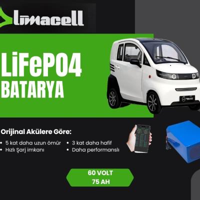 RKS A1 Elektrikli Araba Bataryası 60 Volt 75 Ah