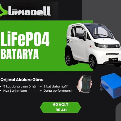 RKS A1 Elektrikli Araba Bataryası 60 Volt 90 Ah