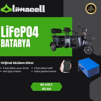STMAX 940 Elite LiFePO4 Smart Batarya 60 Volt 45Ah