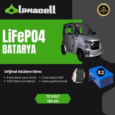 Volta EV1 Elektrikli Araba Bataryası 72 Volt 120 Ah LiFePO4