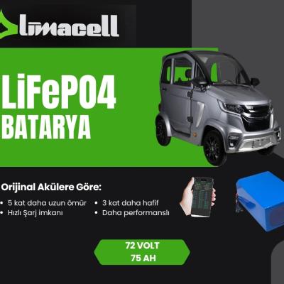Volta EV1 Elektrikli Araba Bataryası 72 Volt 75 Ah LiFePO4